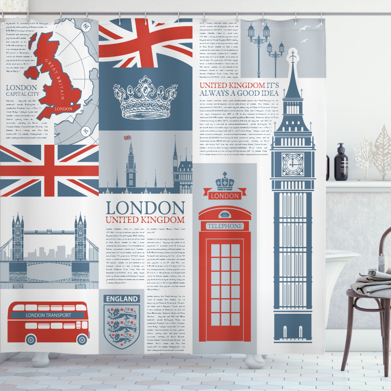 London United Kingdom Shower Curtain