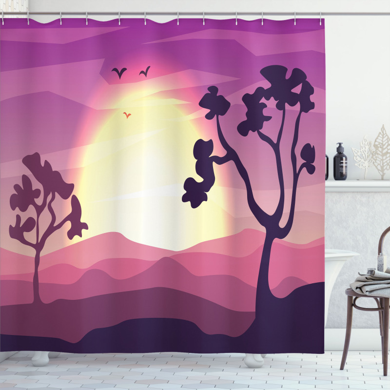 Gradient Landscape Shower Curtain