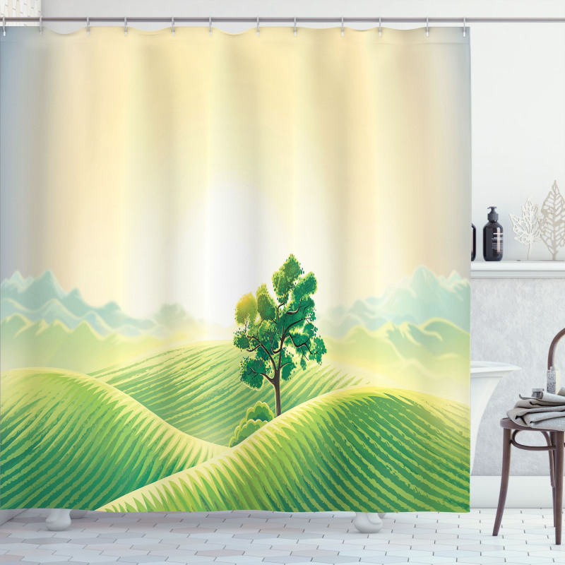 Sunrise on Rural Valley Shower Curtain