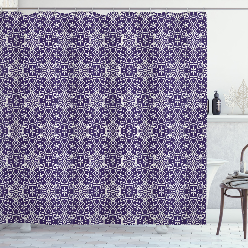 Mandala Inspired Floral Shower Curtain