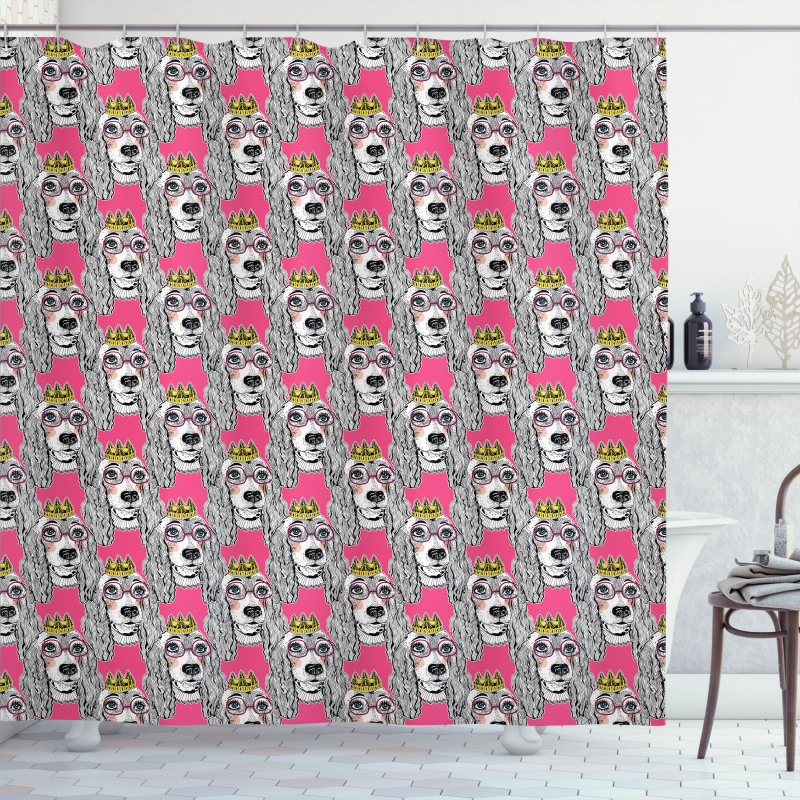 Doodle Puppy Shower Curtain