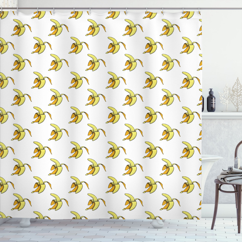 Vintage Peeled Dotted Fruit Shower Curtain