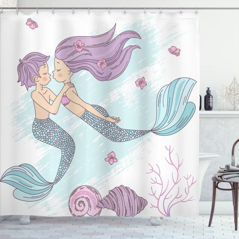 Underwater Couple Shower Curtain