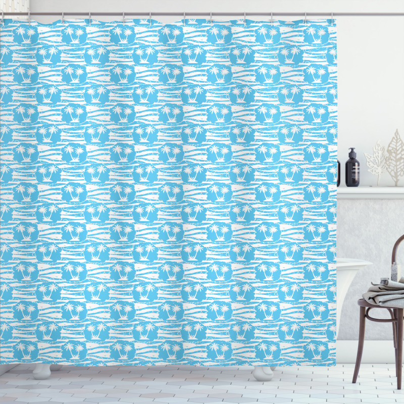 Cool Exotic Summer Palms Shower Curtain