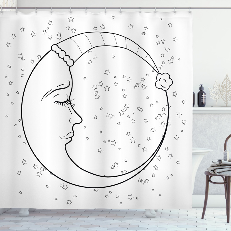 Sleep Time Night Shower Curtain