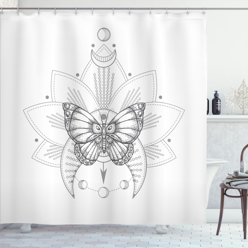 Butterfly Floral Mystic Shower Curtain