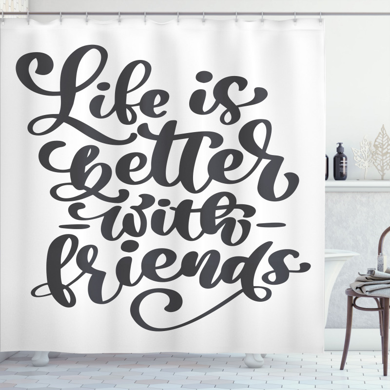 Friendship Love Shower Curtain