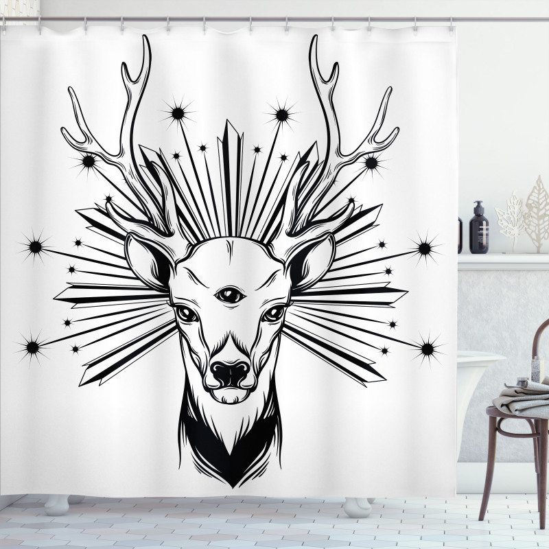 Elk Third Eye Occult Shower Curtain