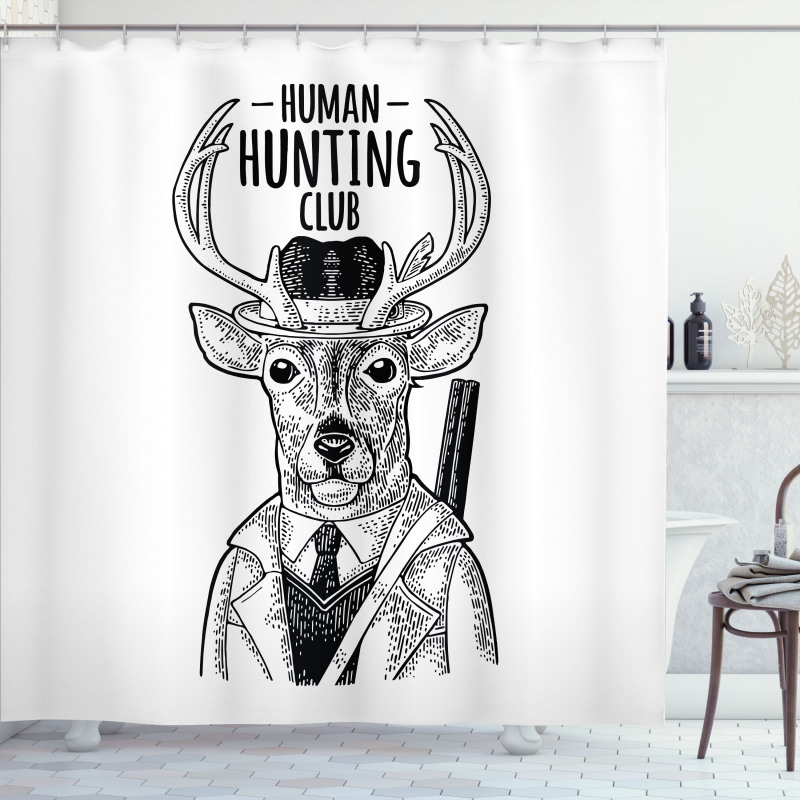 Sarcastic Humor Sketch Shower Curtain