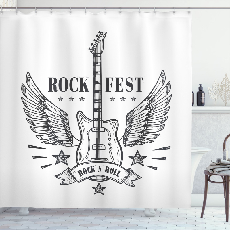 Rock Festival Design Shower Curtain