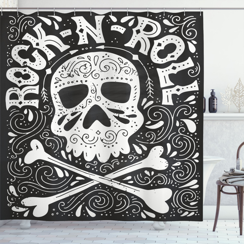 Gothic Ornate Skull Shower Curtain