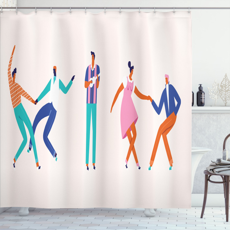 Dancing Men and Women Shower Curtain