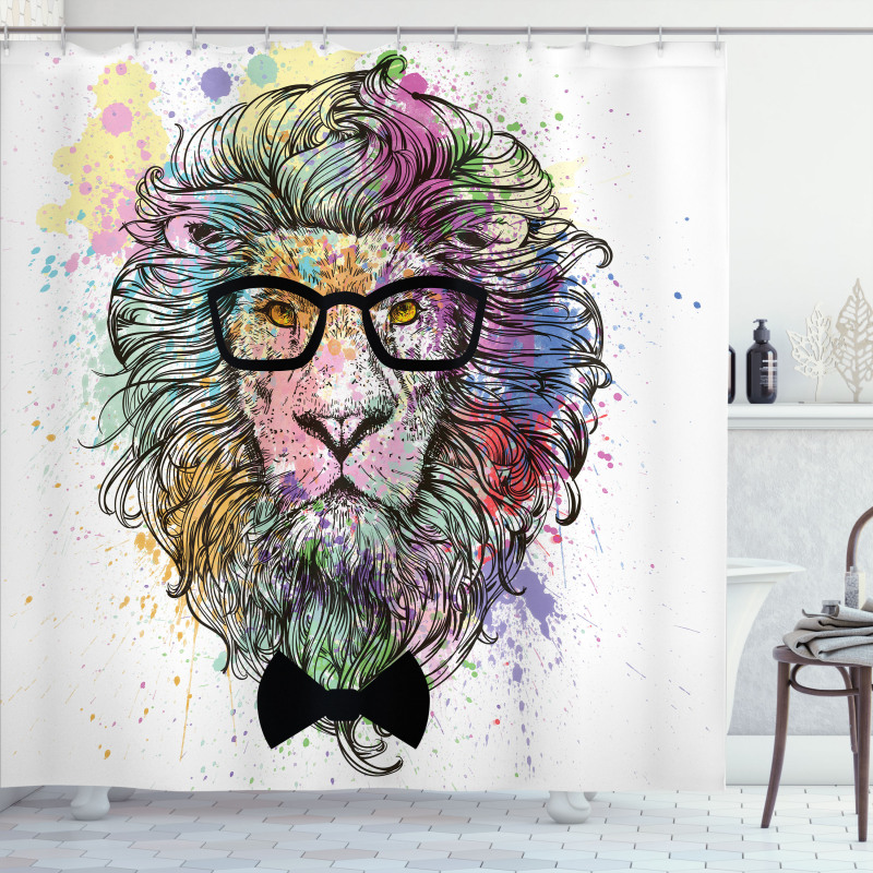 Lion Bow Creative Splashes Shower Curtain