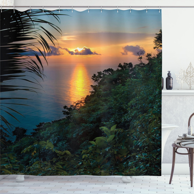 Sunrise on Ocean Seaside Shower Curtain