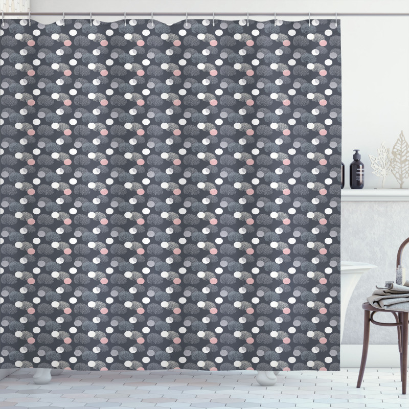 Soft Trees and Dots Woodland Shower Curtain