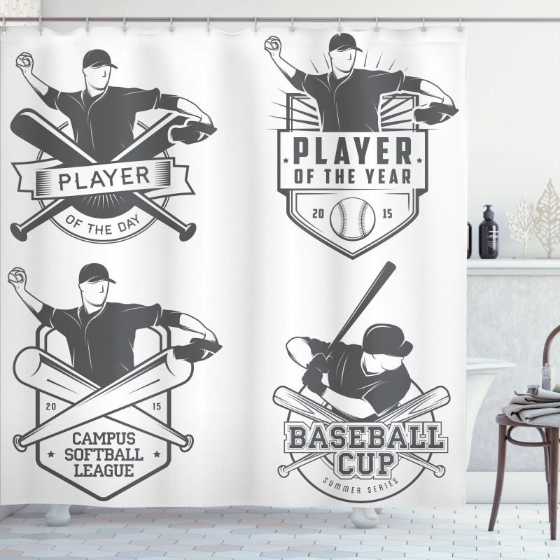 Baseball and Softball Shower Curtain