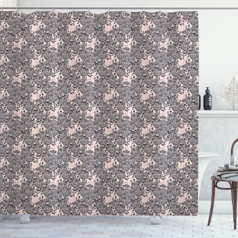 Creative Bindweed Motif Shower Curtain