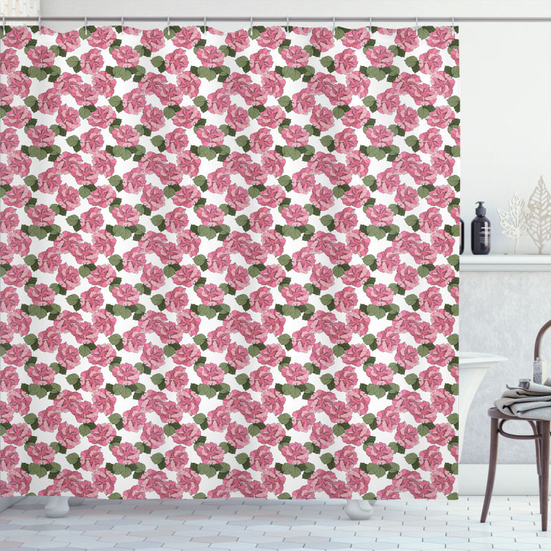 Wild Spring Peonies Shower Curtain