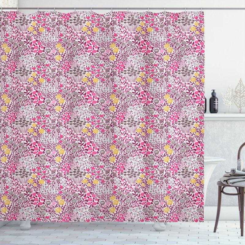 Abstract Garden Blossom Shower Curtain