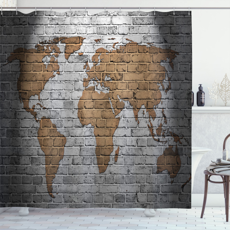Countries Continents Shower Curtain
