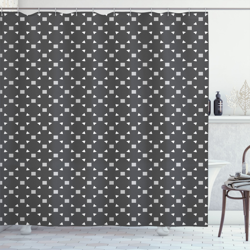 Neutral Pattern Petal Square Shower Curtain
