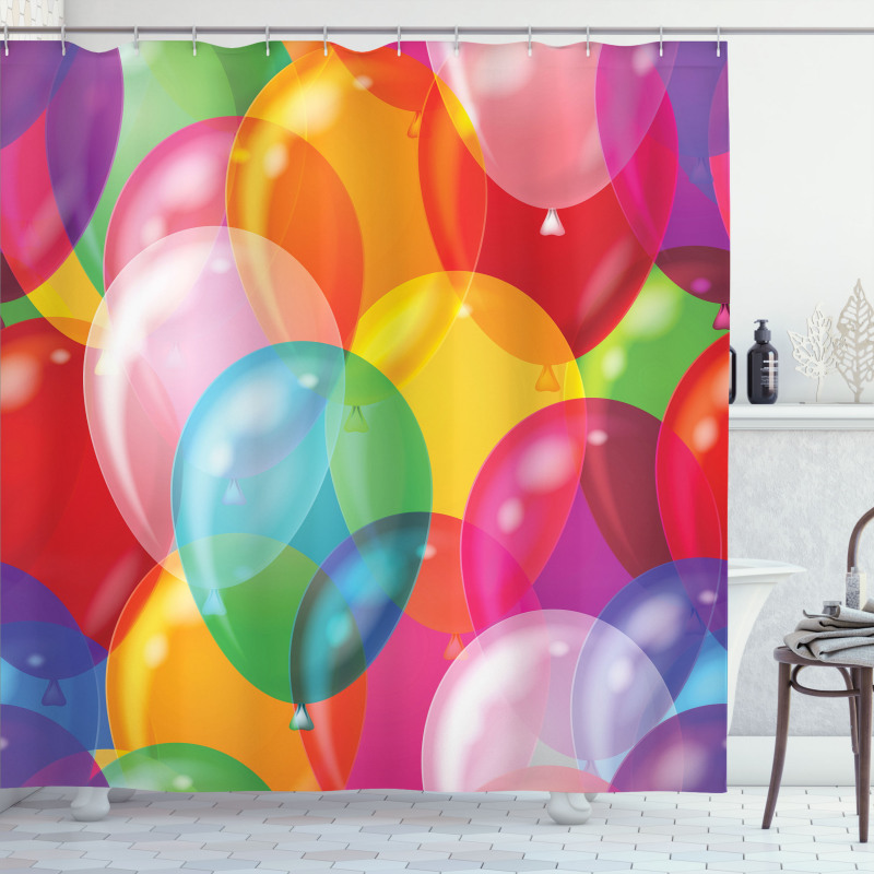 Balloons Fun Shower Curtain