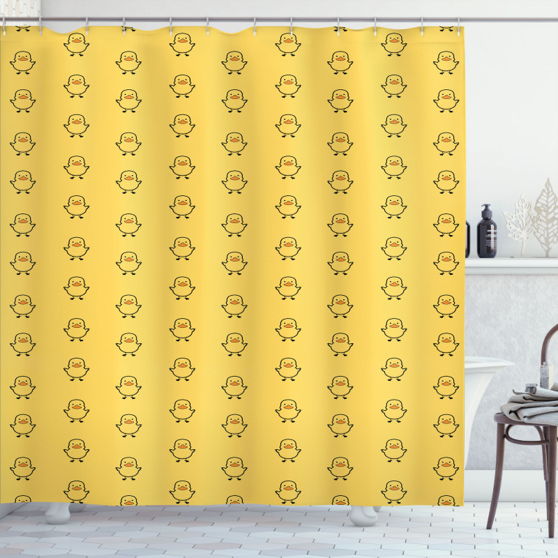 Simplistic Baby Ducks Shower Curtain