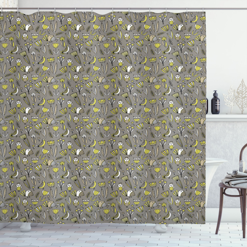 Abstract Avian Tulips Shower Curtain