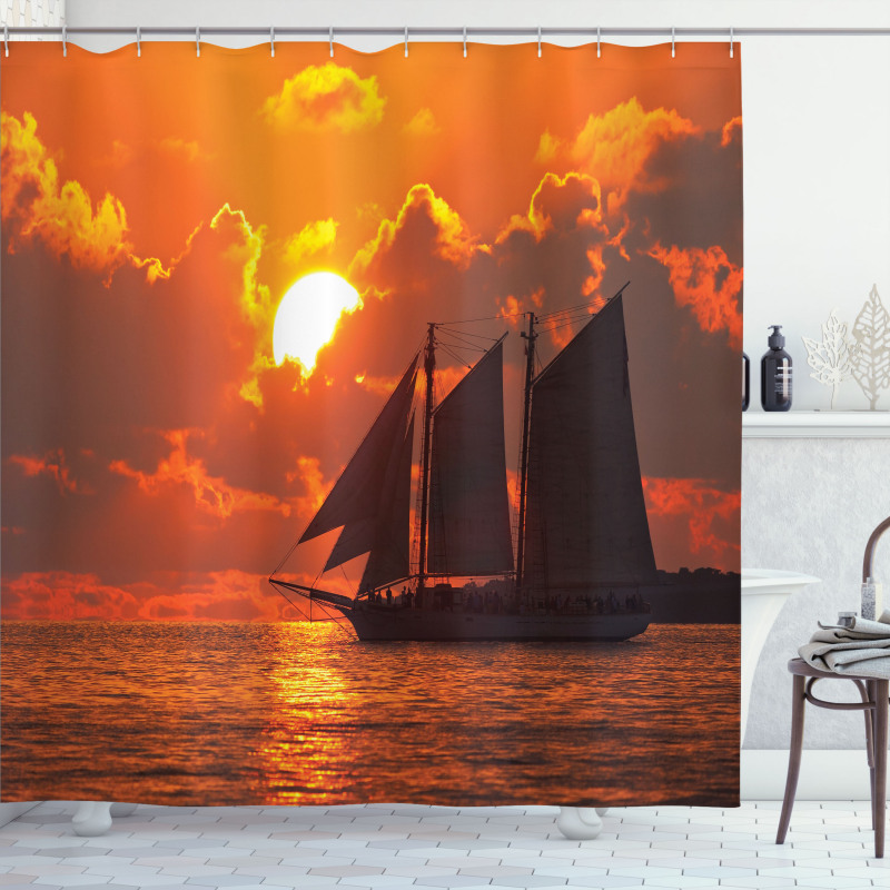 Sunset in Key Florida Shower Curtain