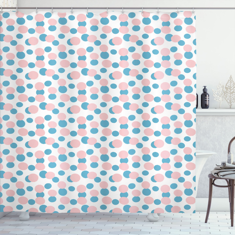 Pastel Rounds Shower Curtain