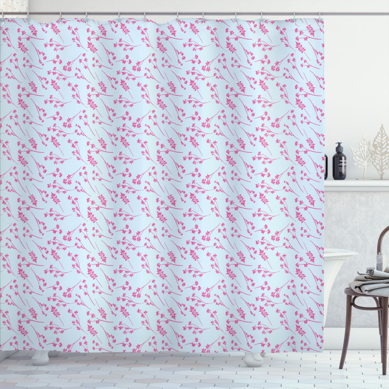 Soft Botanical Summer Shower Curtain