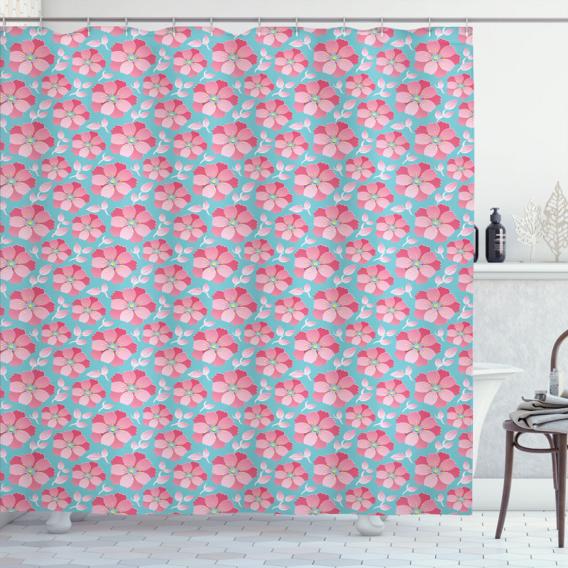 Abstract Petals Shower Curtain