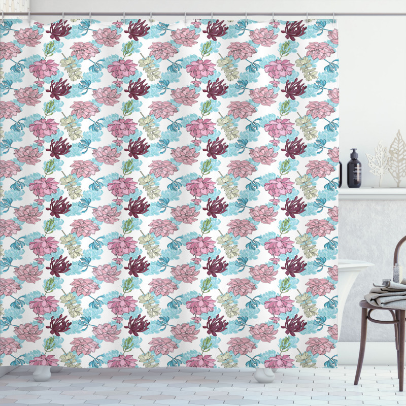 Wild Spring Leaves Shower Curtain