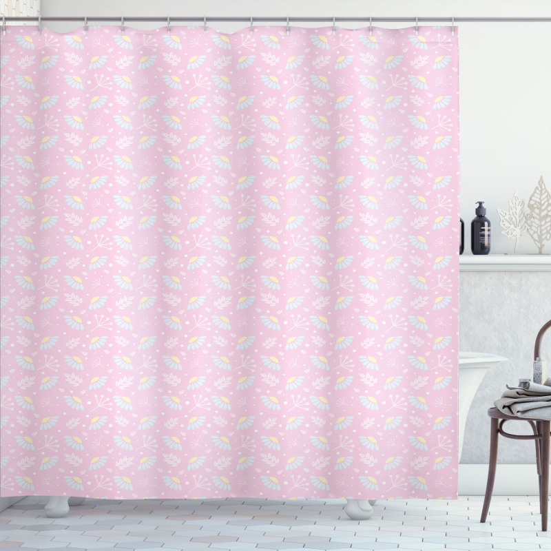 Pastel Floral Herbs Shower Curtain