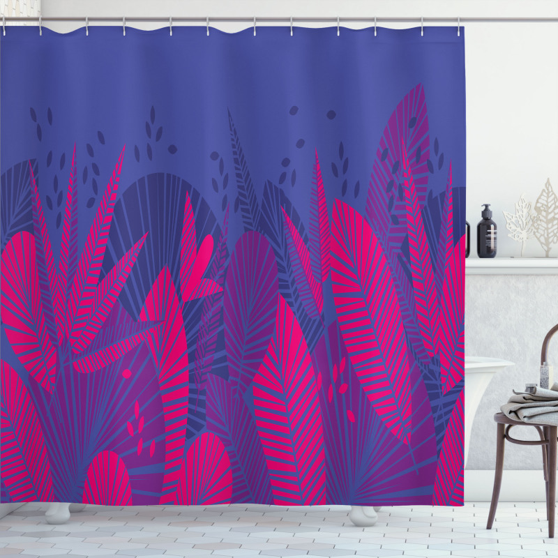 Exotic Jungle Leaf Shower Curtain