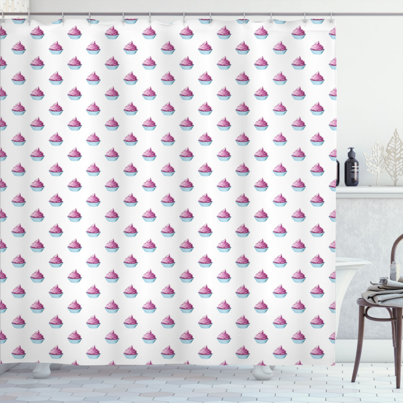 Dessert Cupcake Shower Curtain