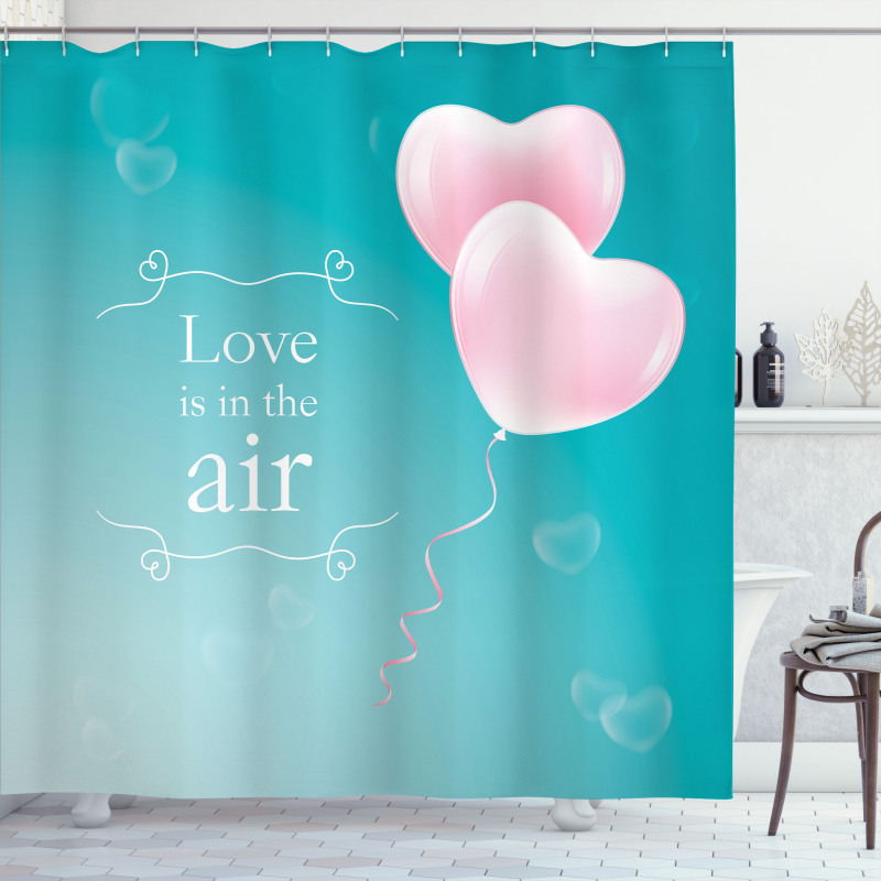 Heart Balloon Shower Curtain