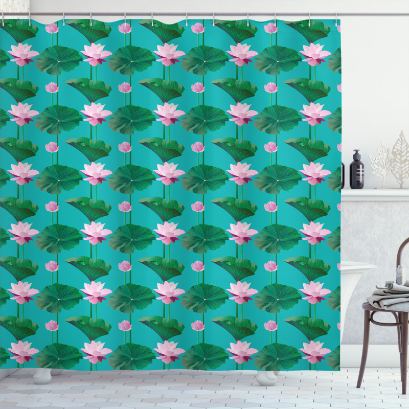 Lotus Leaves Shower Curtain