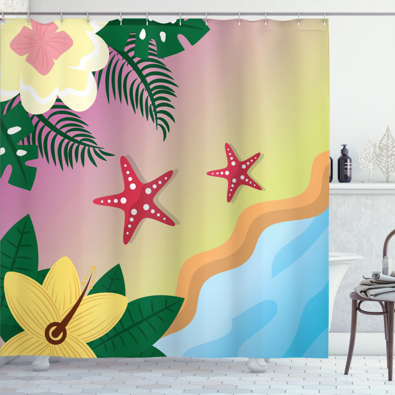 Lovey Tropic Nautical Shower Curtain