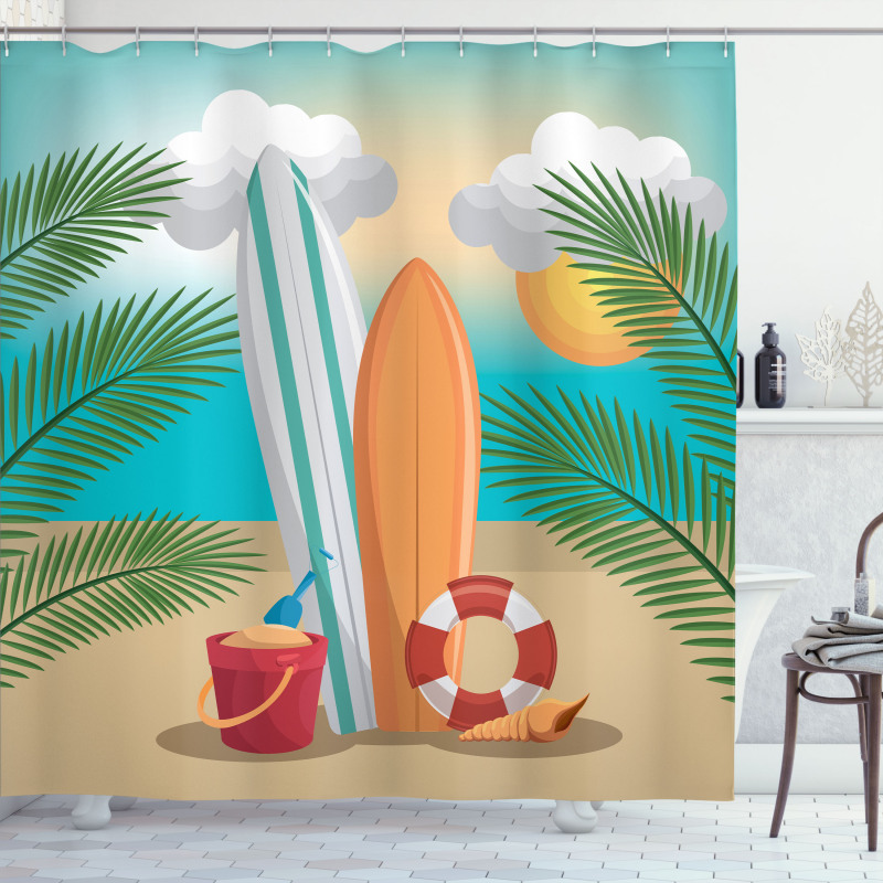 Summer Holiday Fun Shower Curtain