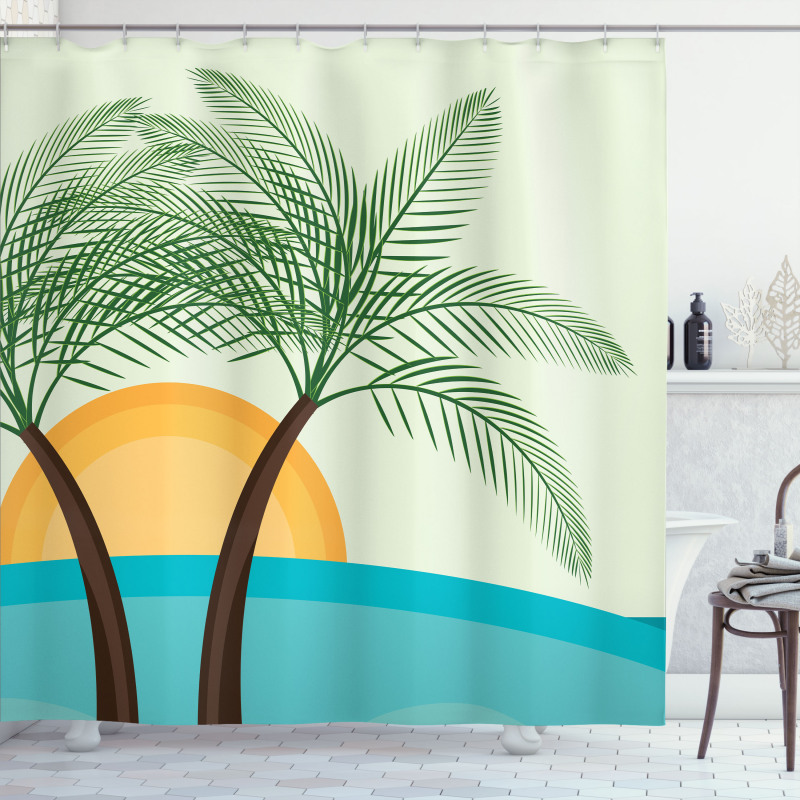 Modern Summer Shower Curtain