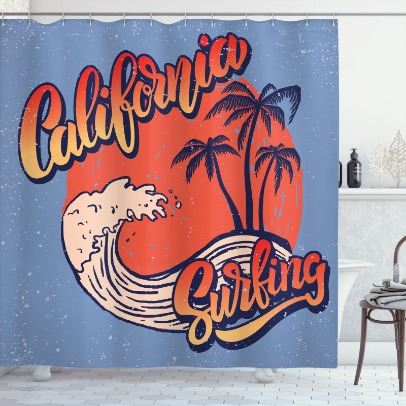 California Surfing Shower Curtain