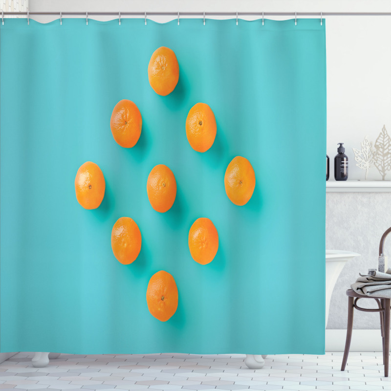 Modern Tangerine Art Shower Curtain