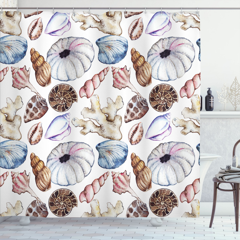 Seashell Coral Reef Shower Curtain