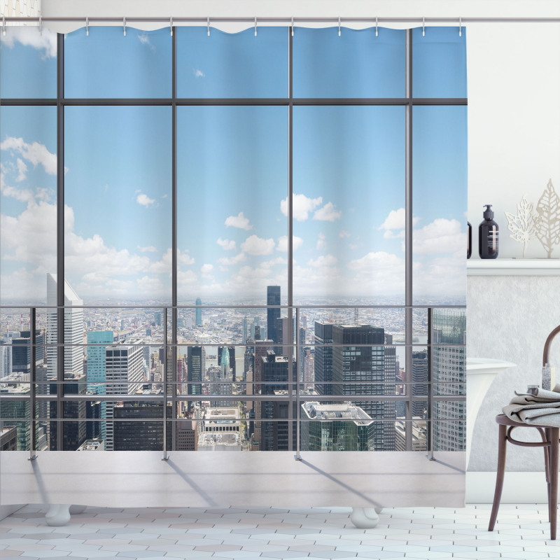 City Modern Landscape Shower Curtain