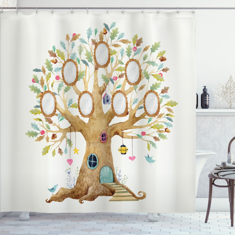 Forest Home Family Tree Shower Curtain