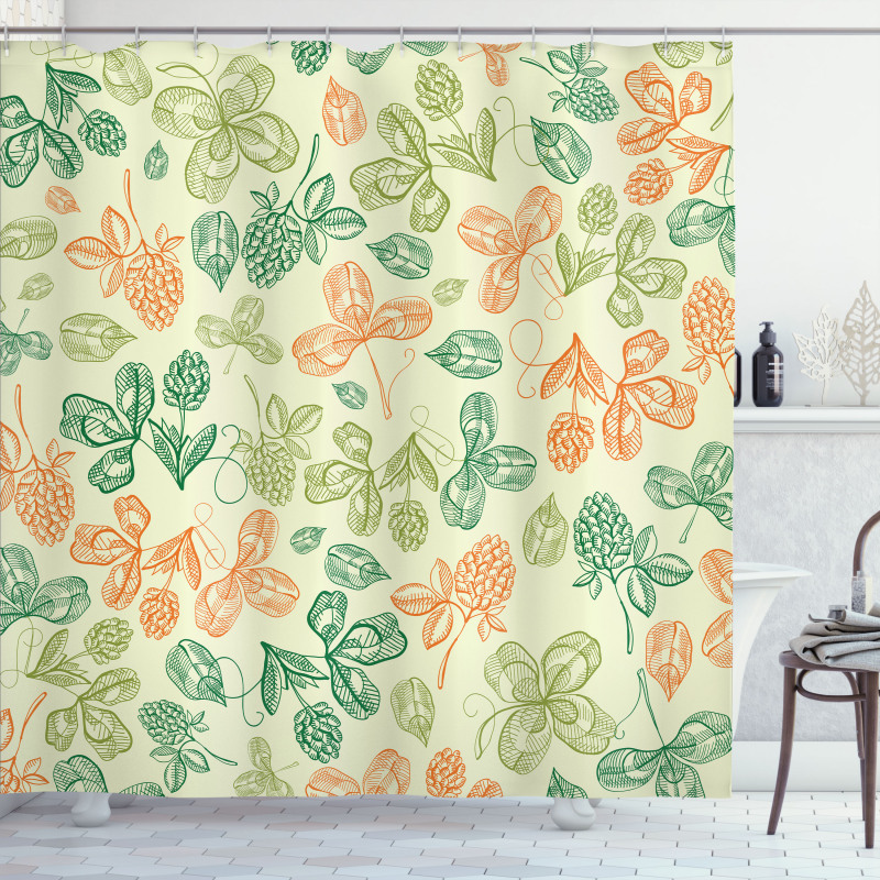 Floral St Patrick's Day Art Shower Curtain