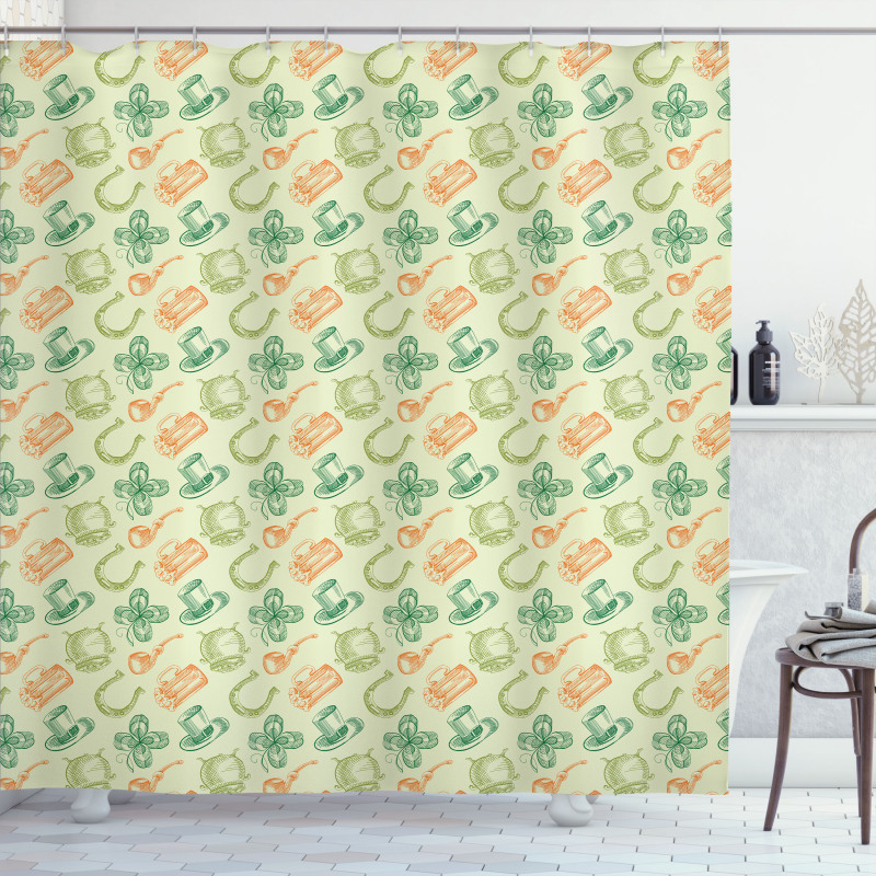 Irish Folk  Shower Curtain