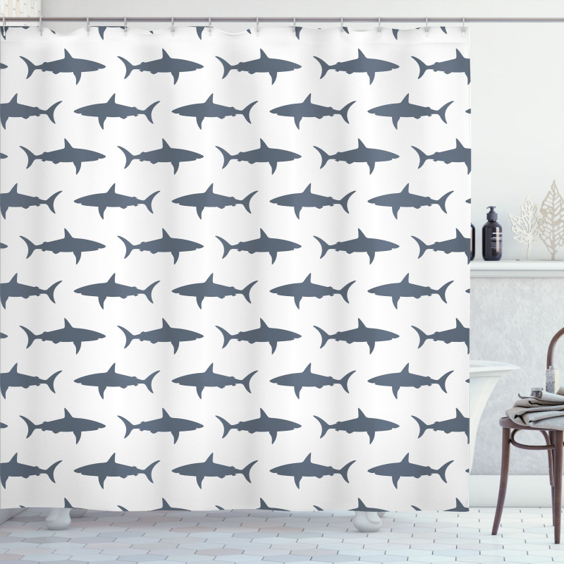 Swimming Wild Fishes Shower Curtain