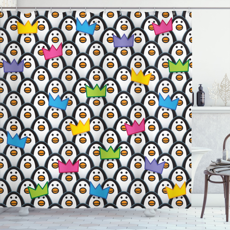 Penguin Ice Animals Shower Curtain